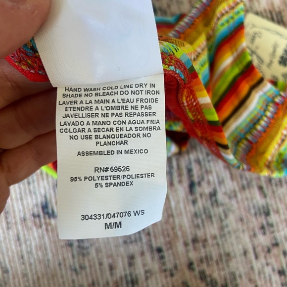 Lucky Brand Boho Striped Bikini Bottoms NWT - Picture 4 of 7